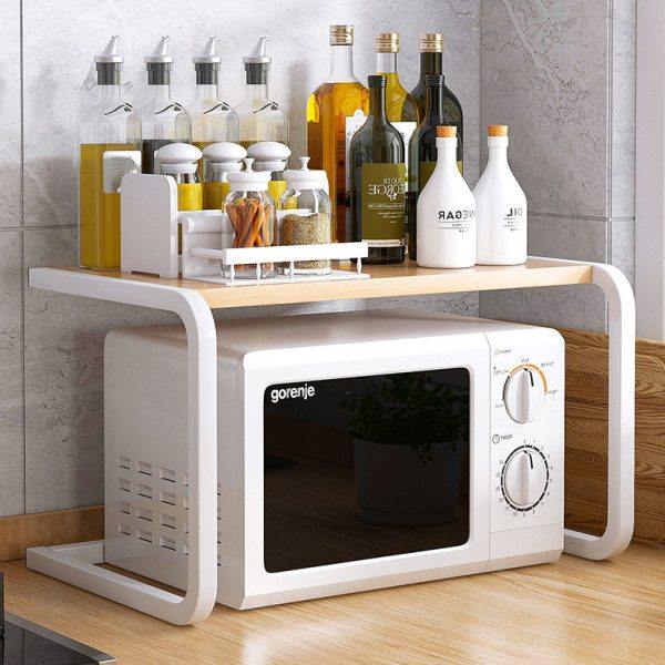 厨房置物架台面双层锅具收纳架微波炉烤箱架子用品家用大全储盛广,厨房/烹饪用具,微波炉置物架,淘宝优惠券,粉丝福利购,淘宝优惠卷