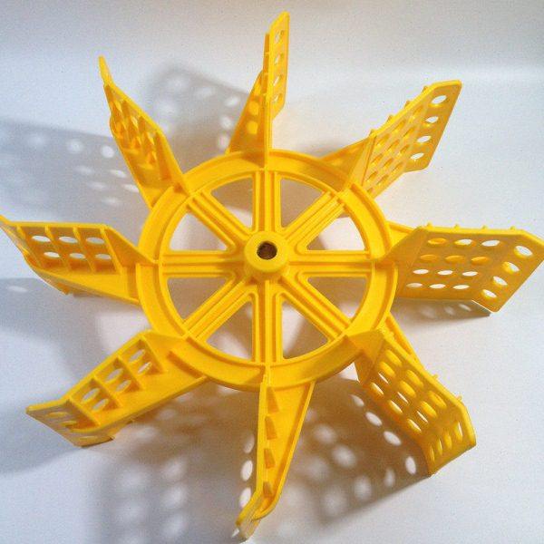 水车式增氧机配件水车式增氧叶轮整体式分体式水车增氧机塑料叶轮