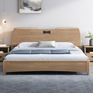 全实木床纯木双人床主卧1.8米1.5现代简约北欧风格原木高箱储物床