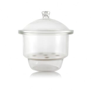 实验室玻璃干燥器真空干燥皿减压负压透明棕色除湿样品盒干燥罐盖