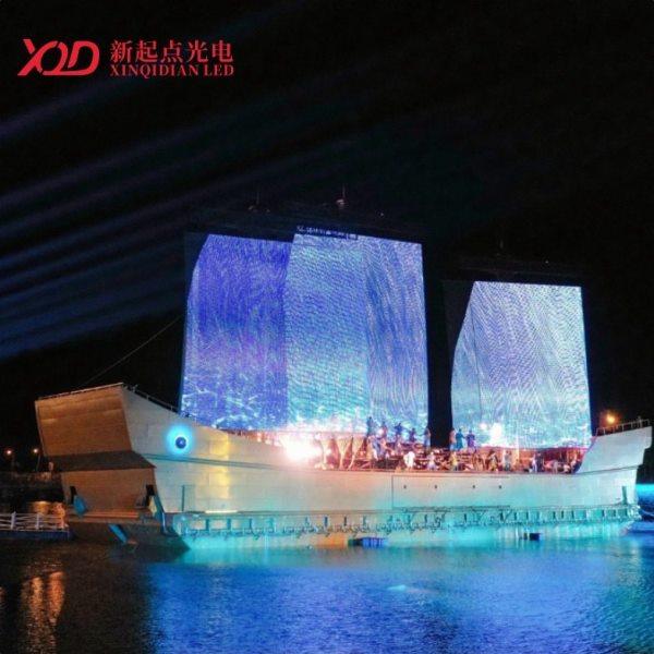 新媒体互动感应户外防水全彩H2020灯P55柔性透明网格屏厂家,五金/工具,LED显示屏,淘宝优惠券,粉丝福利购,淘宝优惠卷