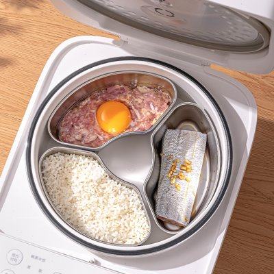 扇形蒸盒304不锈钢电饭煲蒸碗蒸饭神器蒸米饭蒸锅专用碗扇形蒸盘