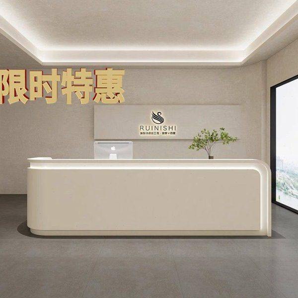 L型美容院柜台转角一体前台接待台收银台简约现迎宾台公司吧台,商业/办公家具,接待台,淘宝优惠券,粉丝福利购,淘宝优惠卷