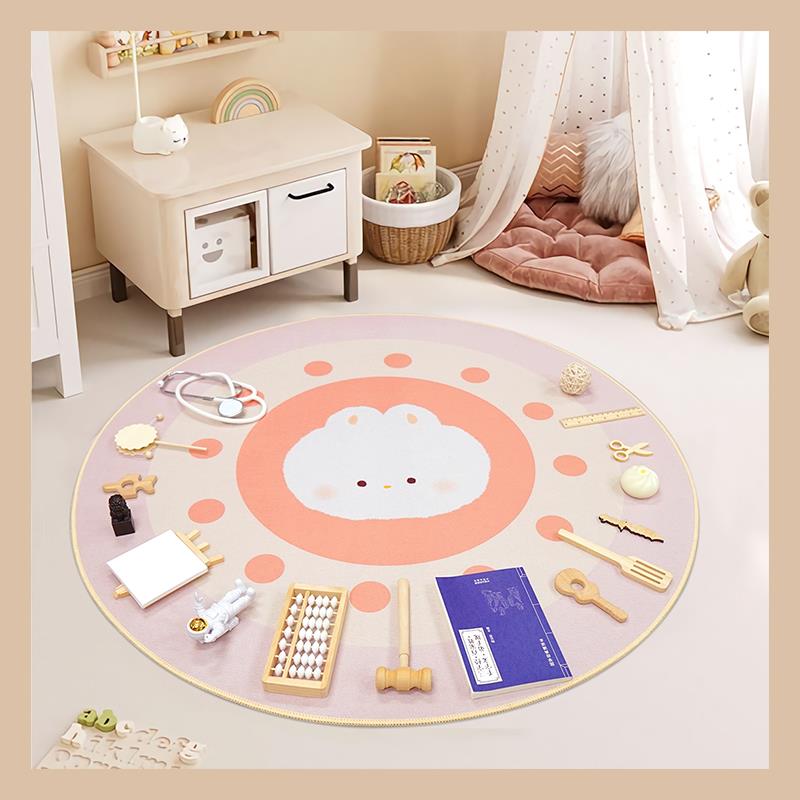 粉色抓周用品一周岁套装龙宝宝女男孩抓阄生日布置道具地垫毯全套