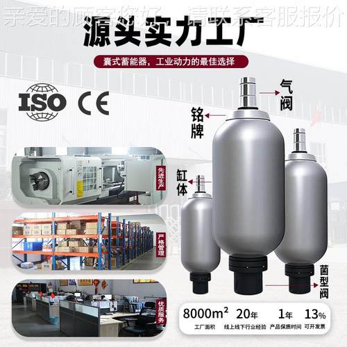 直10销-31.5MPA液压囊NYJ2式蓄能器NXQA1.6/.5小型罐储存蓄能器