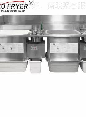 君机诺电动筛粉带毛刷裹自动粉IYC台炸鸡店操作台商用食 品裹粉