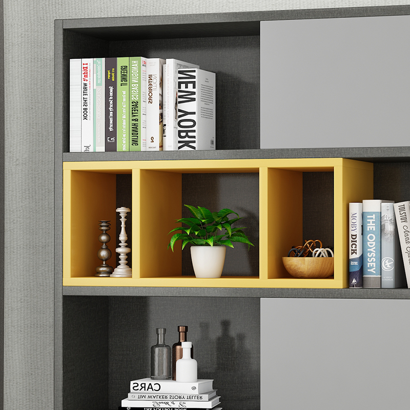 实木书柜置物架家用书柜卧室现代简约组合柜客厅定制整墙儿童书架