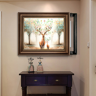 美式配电箱装饰画推拉画液压电表箱子电源盒挂画空气开关遮挡壁画