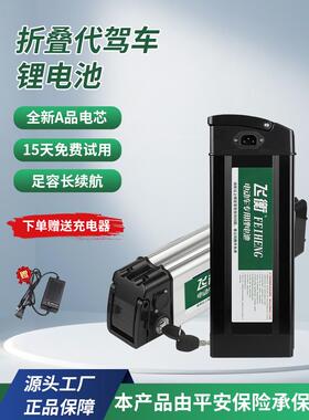 折叠代驾电动车锂电池48V30A大容量通用自行车36伏银鱼海霸电瓶