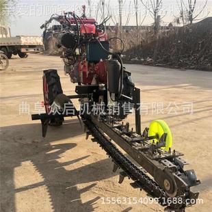 小型自走双链条手链开沟WYC机电开缆管道挖沟挖槽扶机条链式槽机