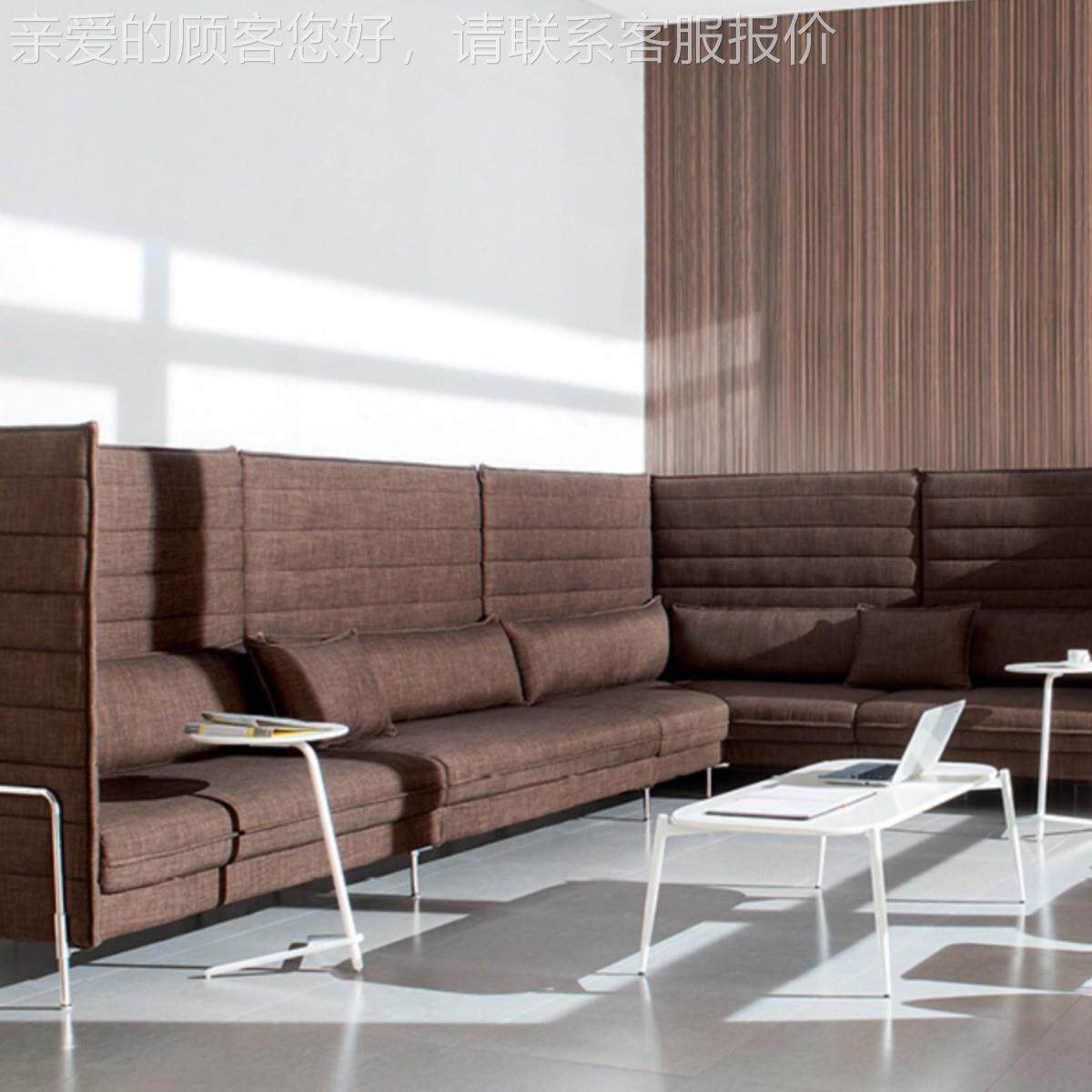 办公沙发会客简接待闲创意高背现卡座约代y8单人双人沙发休茶几组