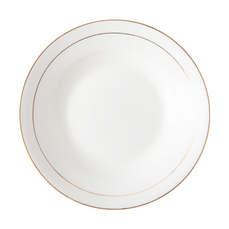 家用金边陶瓷早餐盘家o用菜盘子碟子如意方盘金线圆形汤盘时尚餐