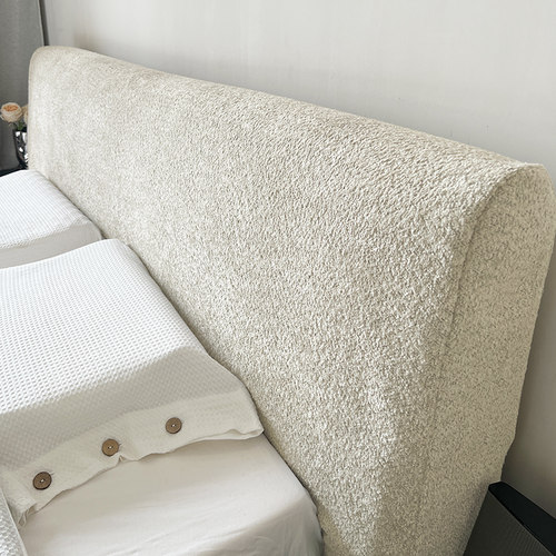 3D加厚摩登绒面床头套罩罩床头靠背套罩通用简约防尘免洗保护罩