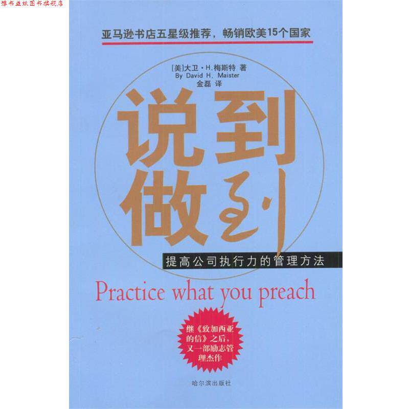 【正版书】 说到做到 (美)大卫·H.梅斯特 著,金磊 译 哈尔滨出版社