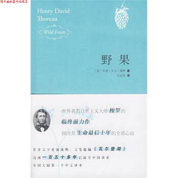 【正版书】 野果 [美] 梭罗 著,石定乐 译 新星出版社