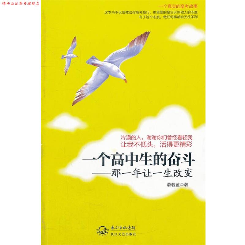 【正版书】 一个高中生的奋斗-那一年让一生改变 蔚若蓝 长江文艺出版社