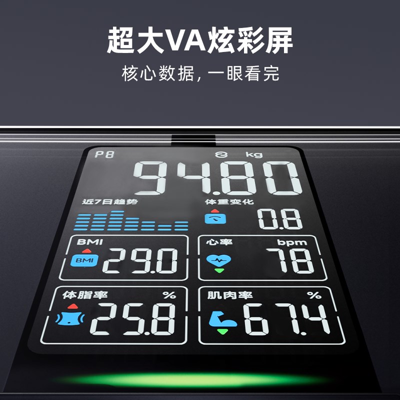 乐福智能体脂秤智能精准体重电子秤家用体重秤体重电子秤