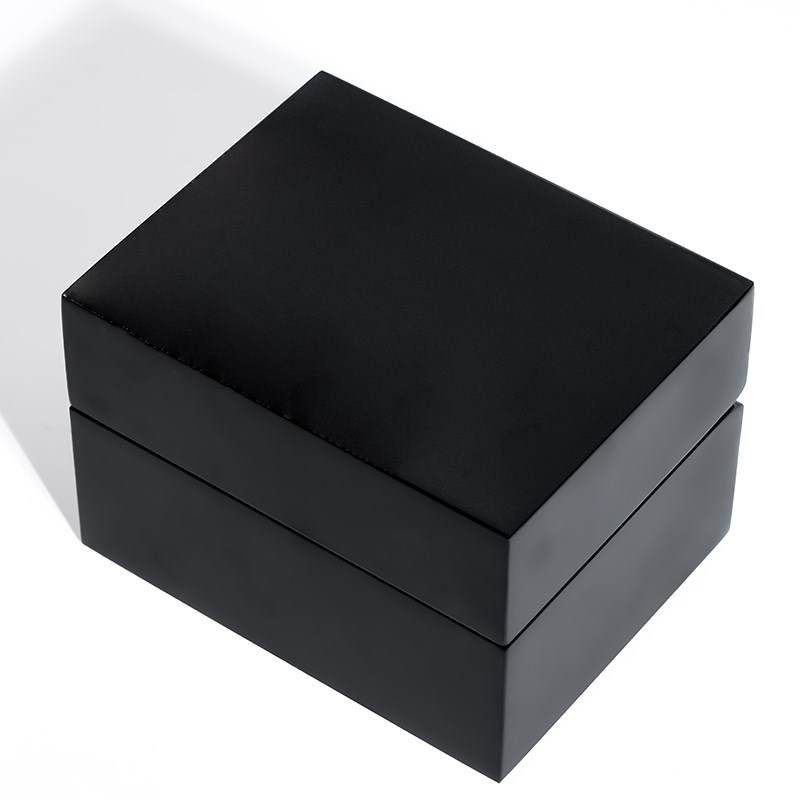 手表盒哑光黑色表盒木质首饰徽章会员卡包装盒收纳盒礼盒可定做