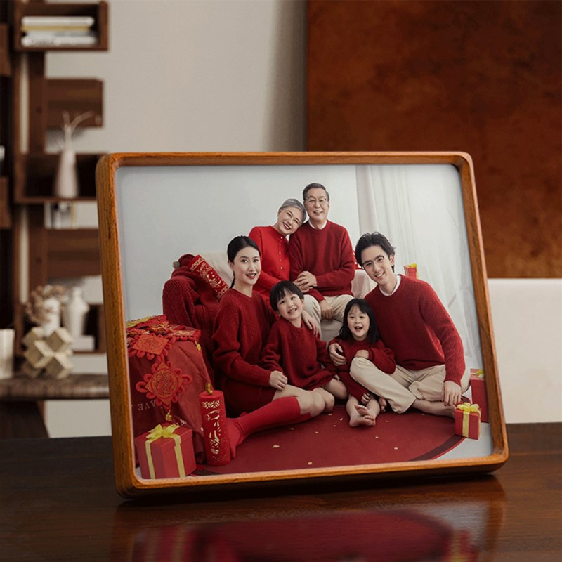 实木相框摆台定制木质空框挂墙洗照片做成摆件高级感照片墙胡桃木