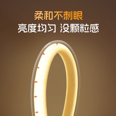 灯带led灯条插电款带开关220Vcob卧室床头客厅电视柜自粘暖光氛围