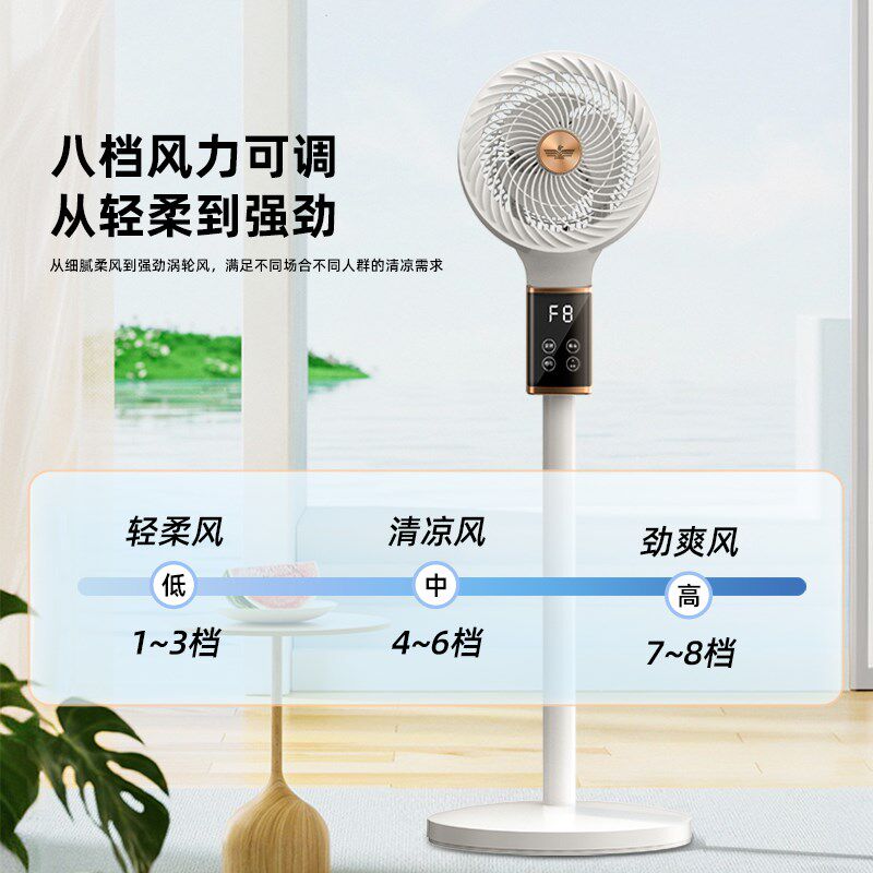 新飞电风扇家用空气循环扇智能语音落地扇静音小型摇头台立式电扇
