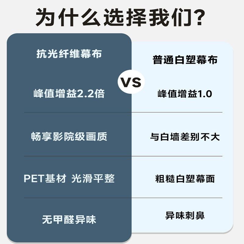 抗光幕布支架落地白天专用投影仪幕布100寸120寸移动便携式超高清