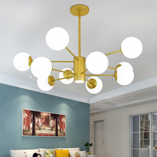 客厅吊灯三色变光灯具套餐三室两厅北欧铁艺2021年新款网红灯灯饰