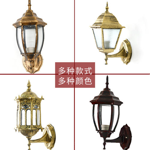 户外壁灯防水欧式复古阳台庭院灯过道楼梯室外双头墙壁灯LED包邮