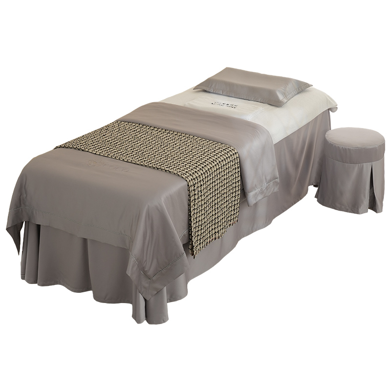 超宇美容床罩四件套夏季新款美容院专用按摩床套轻奢白色肌肤管理