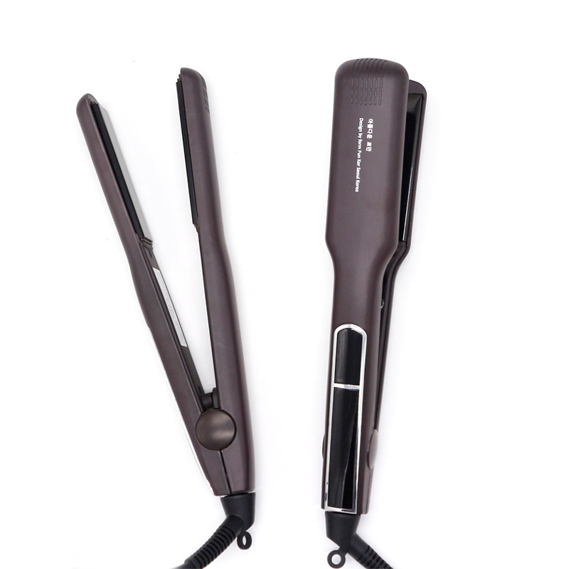 韩国拉直夹板梨花卷直二合一短发内扣不伤发陶瓷空气刘海直发器