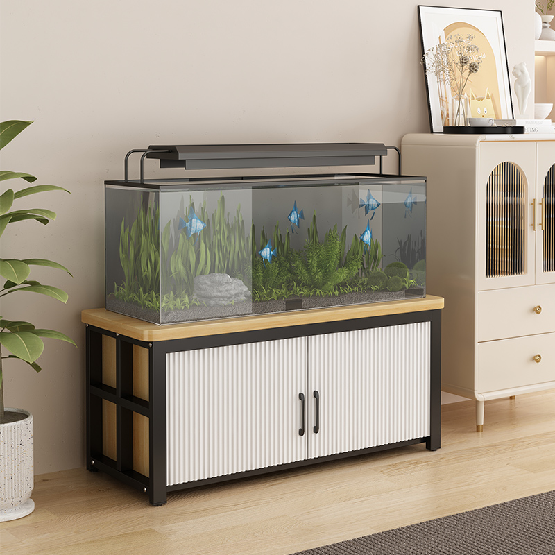 鱼缸柜鱼缸架子金属家用客厅鱼缸底柜水族箱鱼缸底座柜承重储物柜