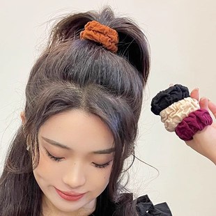 高马尾丸子头发圈夏季粗头绳女扎头高弹耐用发绳2024新款高端皮筋