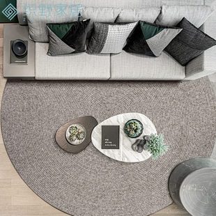 手工编织羊毛地毯客厅沙发茶几家用现代简约in卧室床边毯地垫定制
