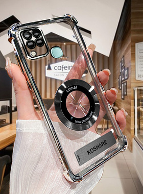 适用INFINIX HOT 10S手机壳X689气囊保护HOT 10T保护套HOT 10s NFC手机超薄简约360度磁吸折叠旋转支架壳