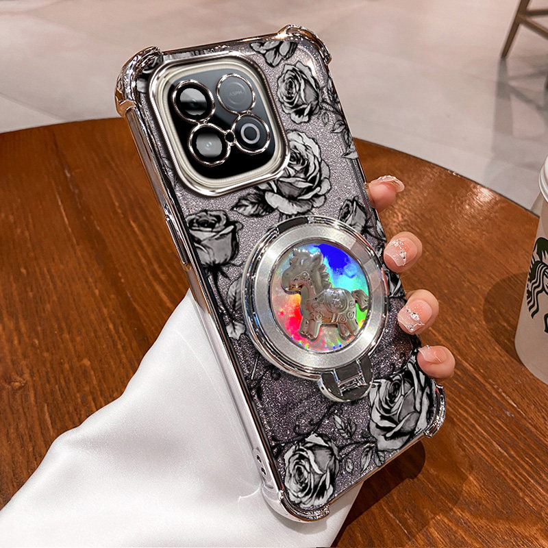 iQOOZ10TurboPro手机壳iqooz10tpro玫瑰印花旋转陀螺支架新年款国风国潮全包防摔软边框电镀边框爆款限量款,3C数码配件,手机保护套/壳,淘宝优惠券,粉丝福利购,淘宝优惠卷