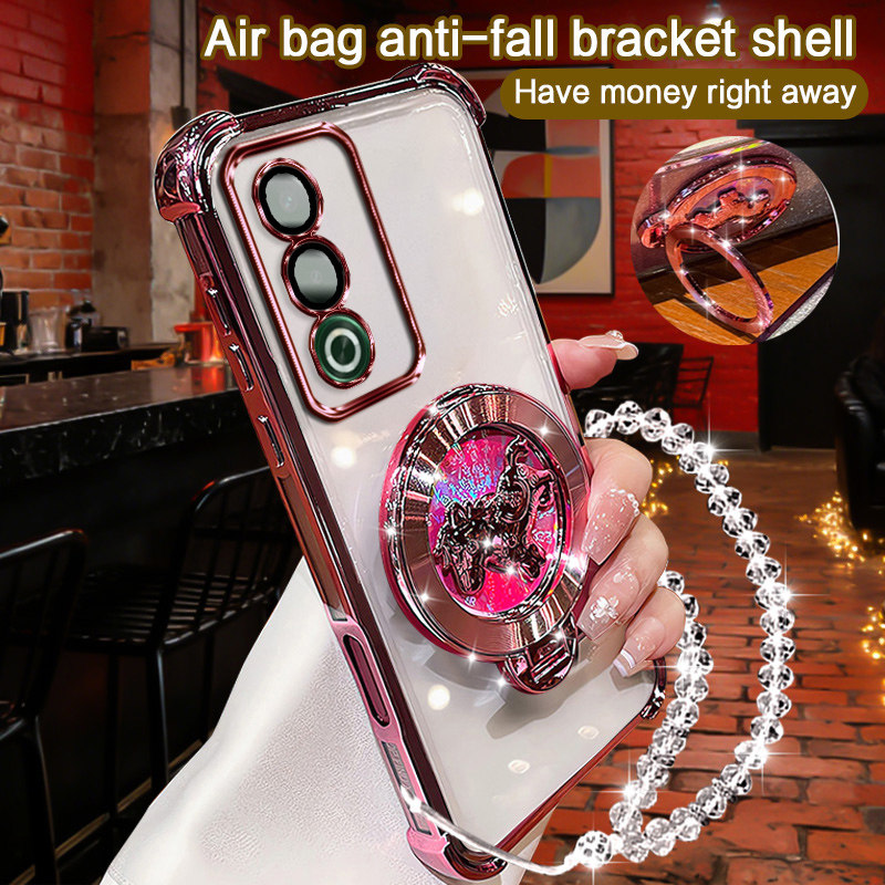 OPPO K12X-5G/oppo k12x-5g国外版手机壳气囊保护壳全包防摔新年外壳磁吸支架带挂绳个性创意手机套