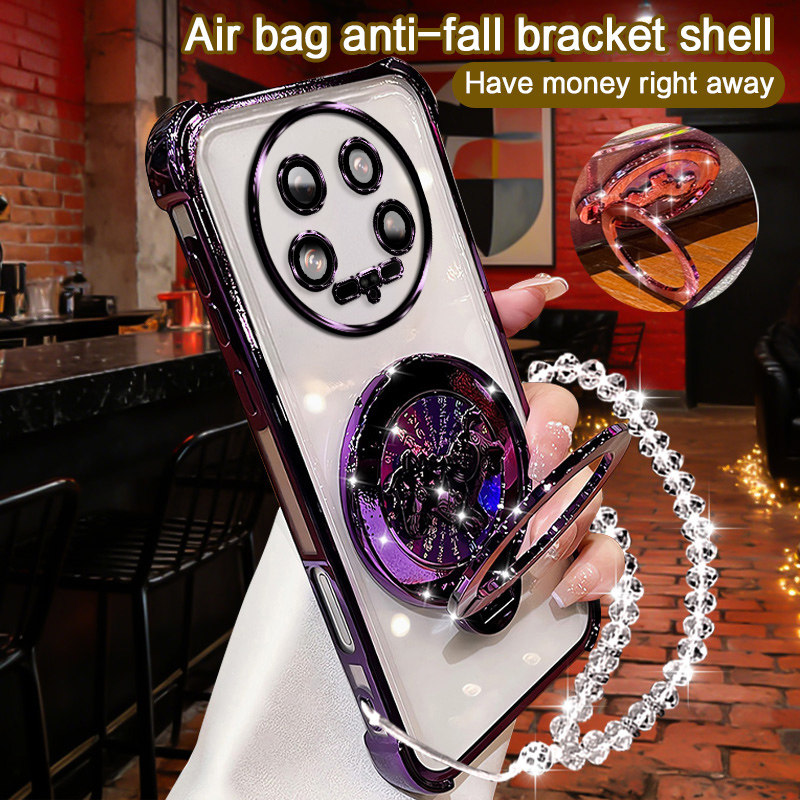 小米14ultra手机壳新年款全包电镀磁吸支架高级感小米14ULTRA马上有钱男女通用防刮防摔轻薄简约个性保护套