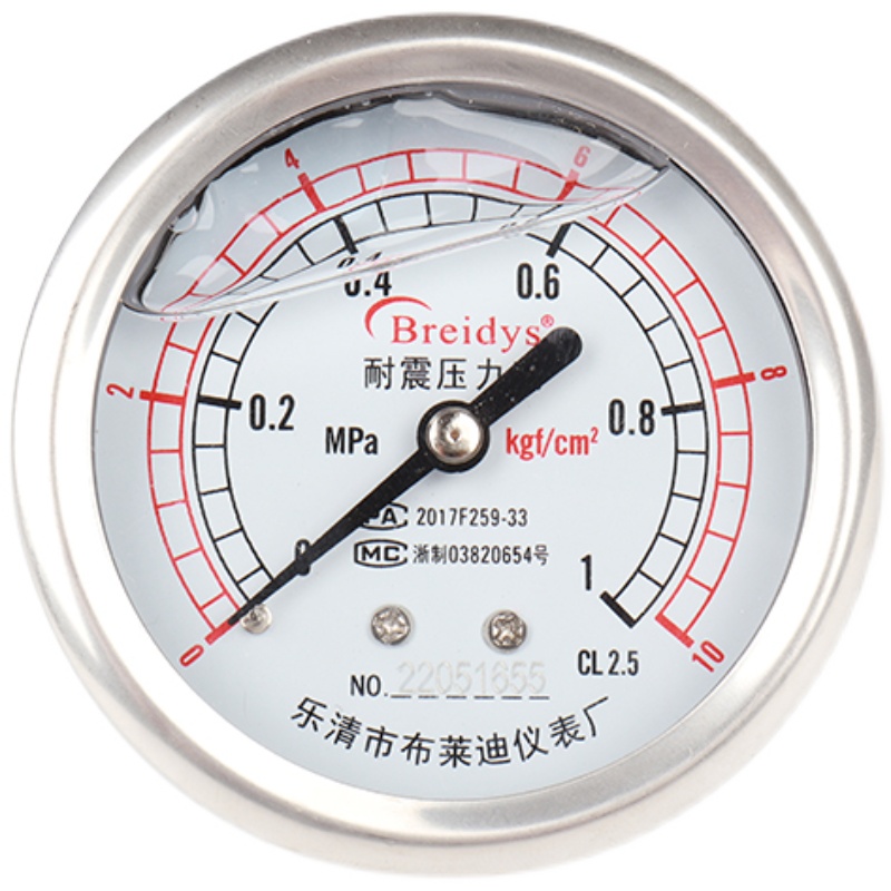 压力表YN50ZiBF全不锈钢耐震压力表测水压气压通用1.6/100mpa多量