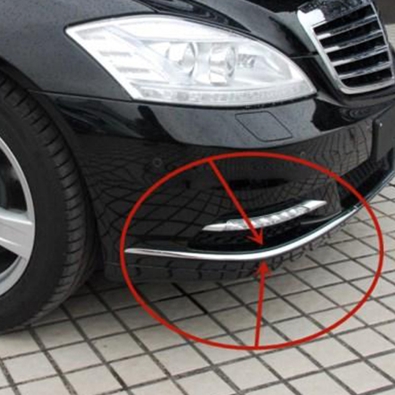 2138850174 0274适配奔驰E级213雾灯亮条行政款亮银雾灯边框亮条