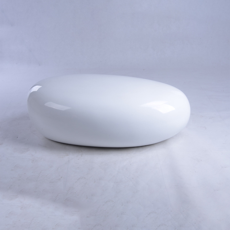 厂家直供现代玻璃钢茶几异形鹅卵石茶几商场创意户外广场休息长凳