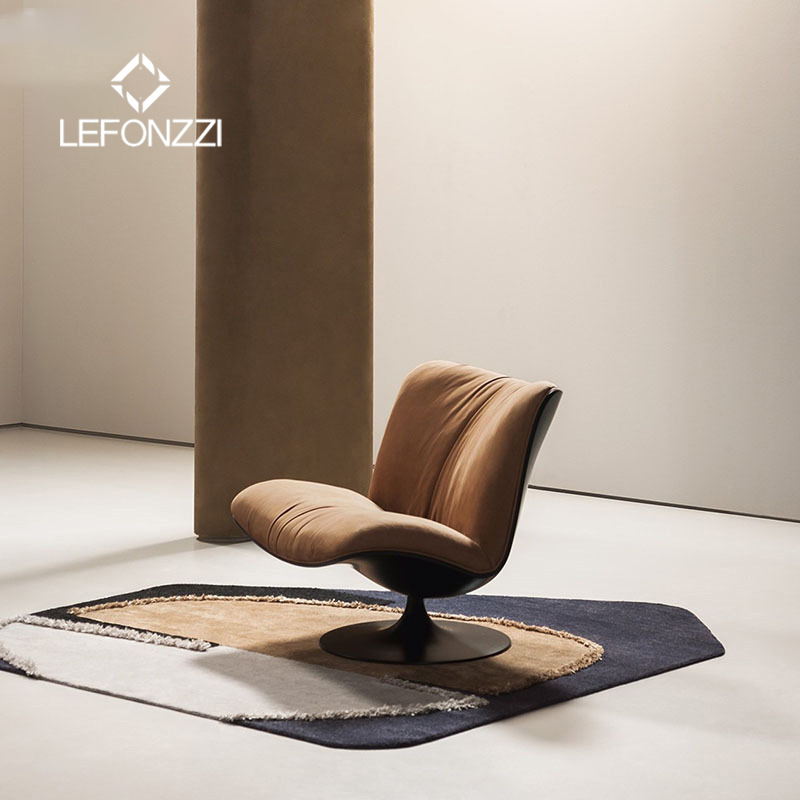 勒方兹BAXTER扶手椅意式极简设计师款客厅旋转单人沙发椅