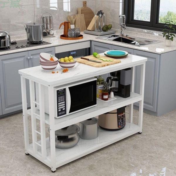 厨房置物架收纳架家用切菜桌微波炉烤箱落地多层简易架子可调节,厨房/烹饪用具,微波炉置物架,淘宝优惠券,粉丝福利购,淘宝优惠卷