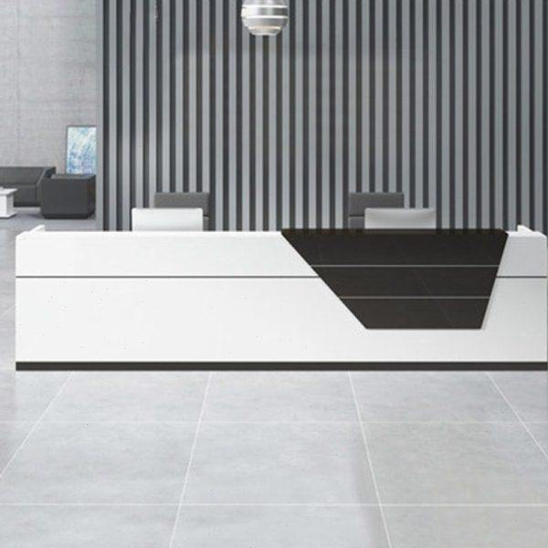 接待桌公司前台桌咨询桌时尚迎宾柜台服务吧台桌收银桌椅组合板式