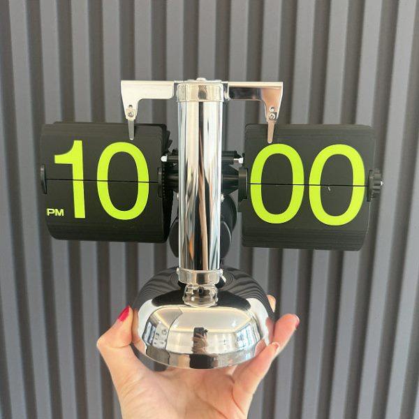 极简自动翻页钟客厅座钟翻页时钟桌面摆件电子钟复古机械数字钟表,家居饰品,立钟/落地钟,淘宝优惠券,粉丝福利购,淘宝优惠卷