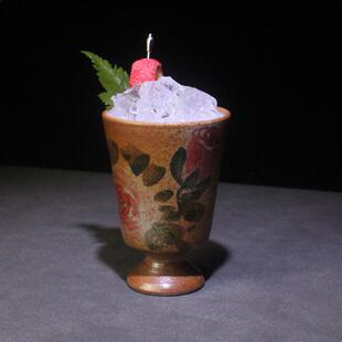 创意中国风陶瓷鸡尾酒杯薄荷朱丽普矮脚调酒杯个性水墨画花纹酒杯