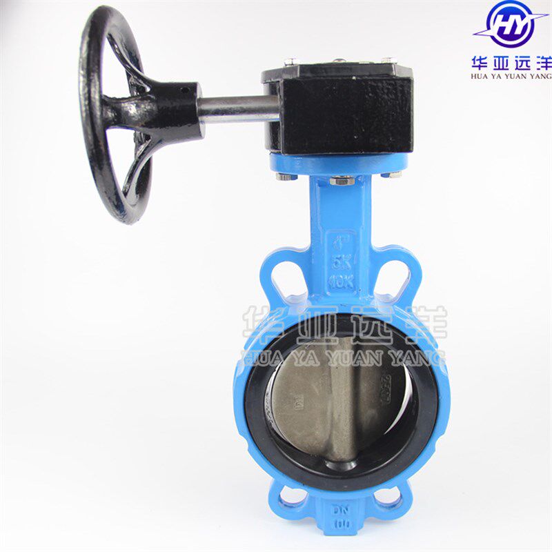 涡轮对夹式脱硫蝶阀D371X-10/16Q脱硫阀板2507/1.452.9电厂专用