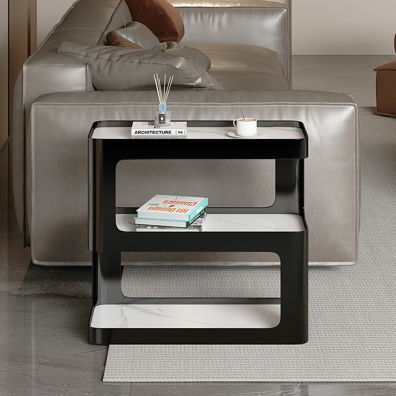 轻奢客厅岩板h沙发边几可移动边柜现代简约角几床头小茶几小桌子