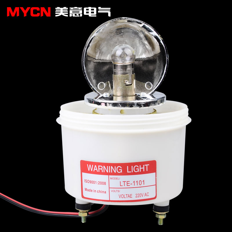LTE-1101岗亭警示爆闪灯220v黄色红色指示灯24v12Vv闪光灯信号安