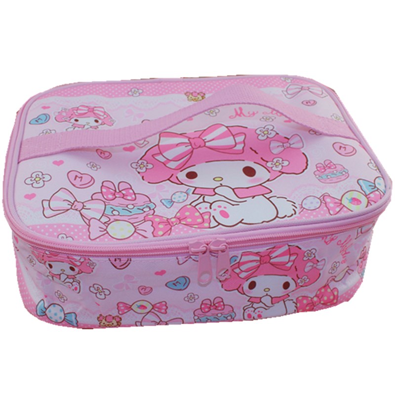 可爱卡通b锡箔保温层大号餐盒保温袋饭盒包便携带提手收纳袋日式