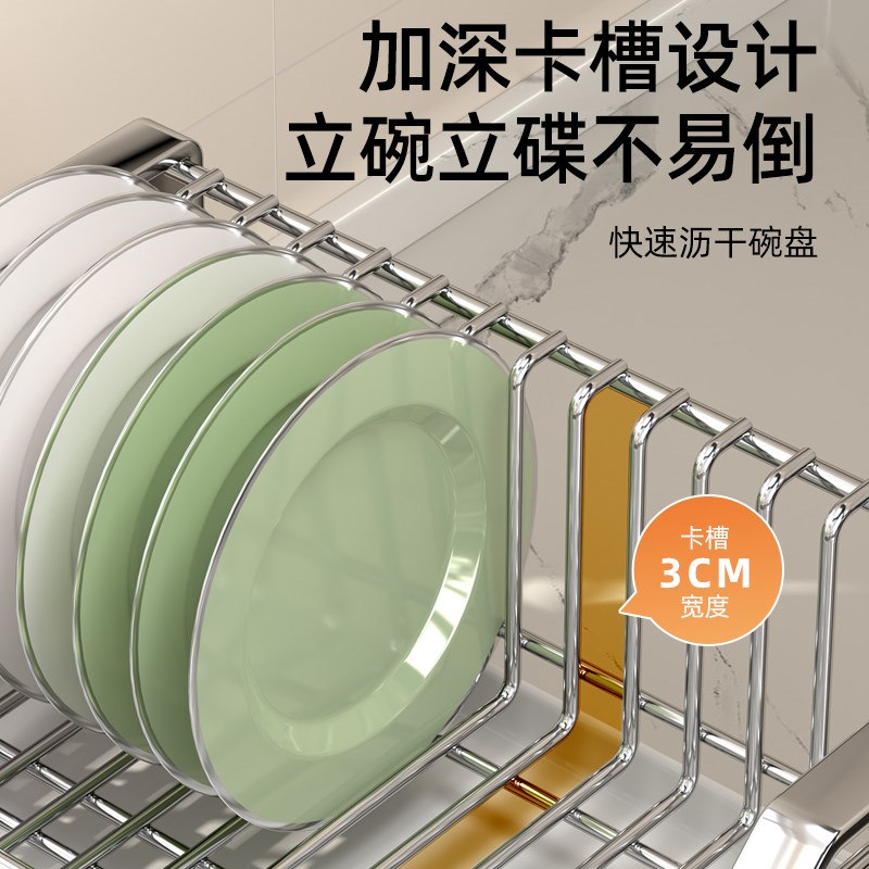 碗碟收纳架碗架碗盘沥水架家用厨C房置物架台面放碗碟子盘子收纳